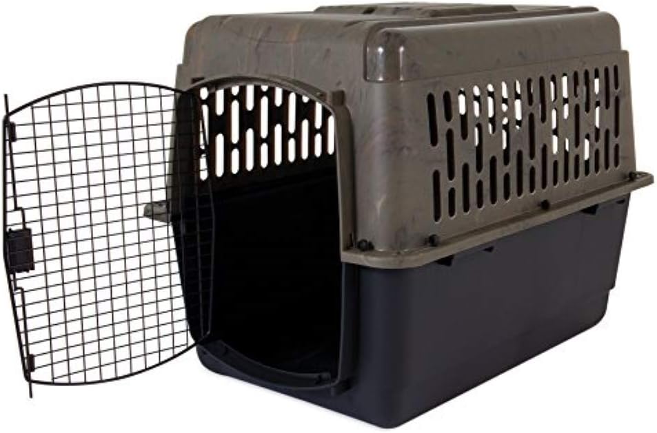 Petmate Ultra Vari Dog Kennel for Small to Medium Dogs (Durable, Heavy Duty Dog Travel Crate, Made with Recycled Materials, 28 in. Long) 25 to 30 lbs, Made in USA