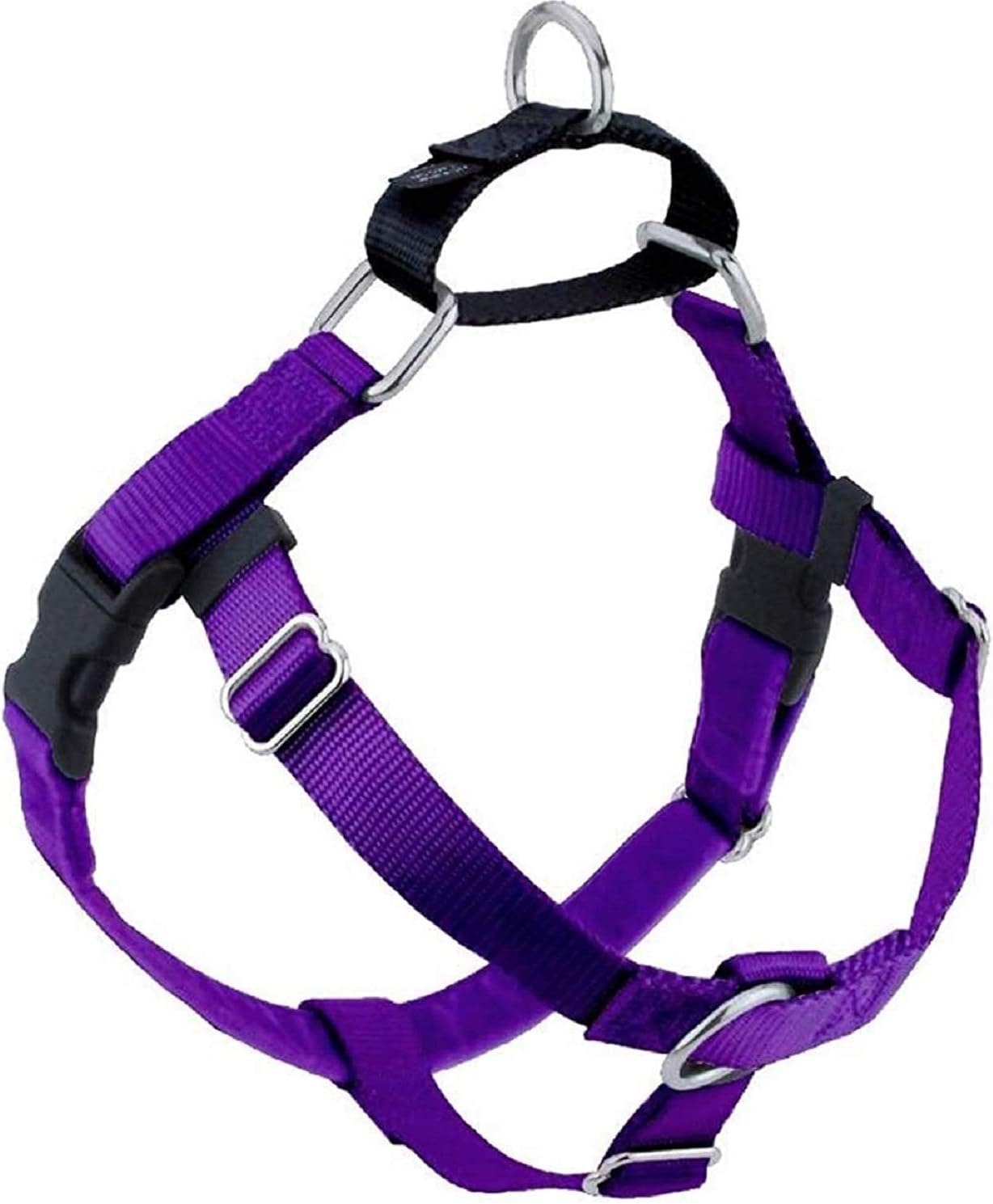 2 Hounds Design Freedom No Pull Dog Harness | Comfortable Control for Easy Walking | Adjustable Dog Harness | Small, Medium  Large Dogs | Made in USA | Solid Colors | 1 MD Purple